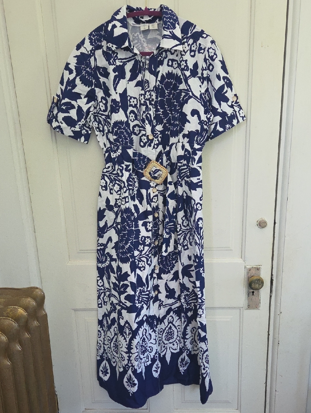 Joie Santorini Blue And White Button Down Dress - Picture 2 of 9